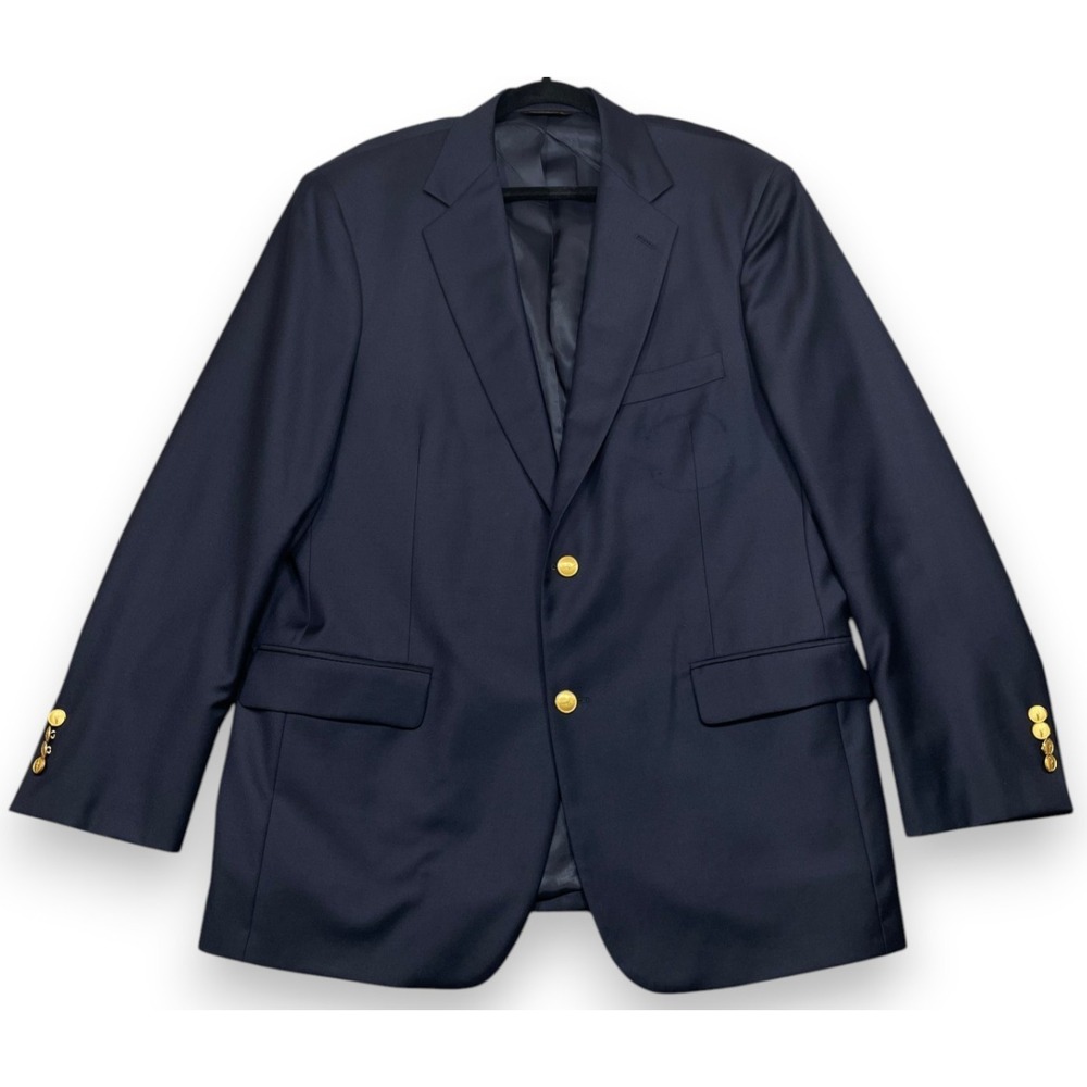 Vintage Southwick Blazer Navy Blue 44L Golf Gold Buttons USA
